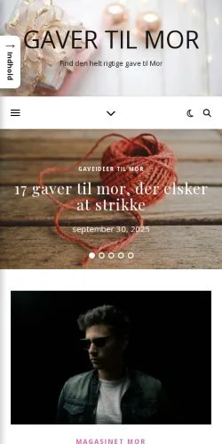 Anteprima del sito Gaver Til Mor, media di Danimarca per articoli sponsorizzati
