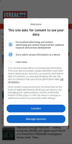 Vista previa del sitio ITREALMS, medio de Estados Unidos para artículos patrocinados