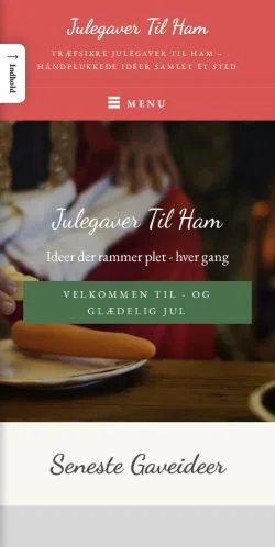 Anteprima del sito Julegaver Til Ham, media di Danimarca per articoli sponsorizzati