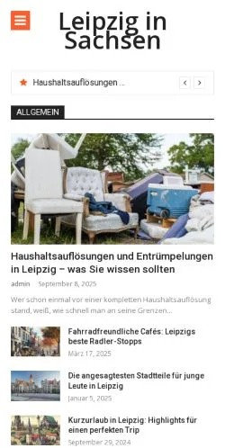 Anteprima del sito Leipzig in Sachsen, media di Germania per articoli sponsorizzati