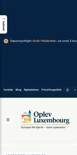 Podgląd witryny Oplev Luxembourg, medium z kraju Dania do artykułów sponsorowanych