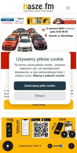 Podgląd witryny Nasze FM, medium z kraju Polska do artykułów sponsorowanych
