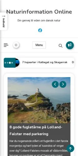 Anteprima del sito Naturinformation, media di Danimarca per articoli sponsorizzati