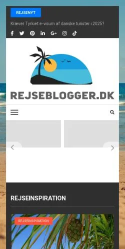 Anteprima del sito Rejseblogger Online, media di Danimarca per articoli sponsorizzati