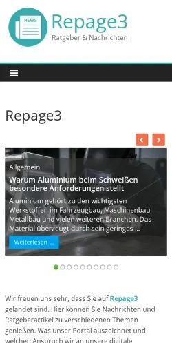 Anteprima del sito Repage3, media di Germania per articoli sponsorizzati