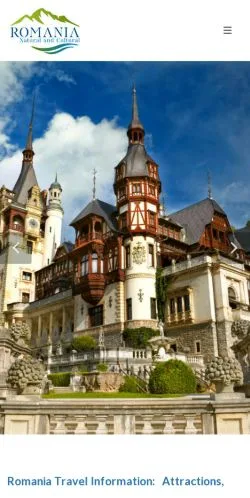 스폰서 기사용 미국 매체 Romania Tourism 사이트 미리보기