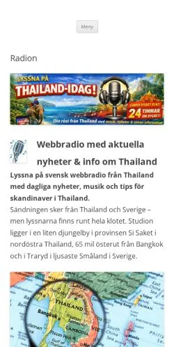 Podgląd witryny Thailand Idag, medium z kraju Szwecja do artykułów sponsorowanych
