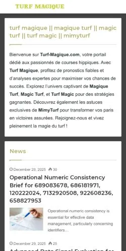 Anteprima del sito Turf Magique, media di Stati Uniti per articoli sponsorizzati
