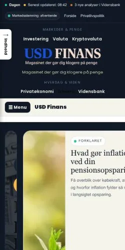 Vorschau der Website USD Finans, Medium aus Dänemark für gesponserte Artikel