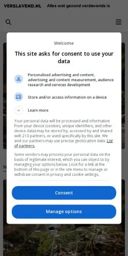 Aperçu du site Gezond Verslavends, média de Pays-Bas pour articles sponsorisés