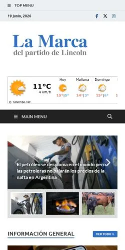 Anteprima del sito La Marca de Lincoln, media di Argentina per articoli sponsorizzati