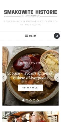 Podgląd witryny Smakowite Historie, medium z kraju Polska do artykułów sponsorowanych