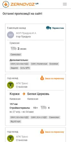 Anteprima del sito Zernovoz, media di Russia per articoli sponsorizzati