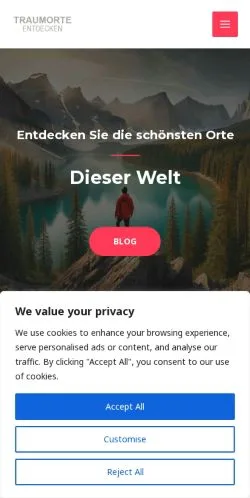 Anteprima del sito Traumorte Entdecken, media di Germania per articoli sponsorizzati