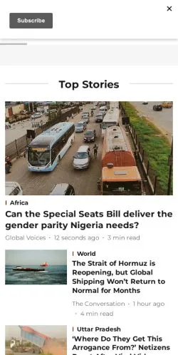 スポンサード記事向けのアメリカ合衆国メディア、NewsGramのサイトプレビュー