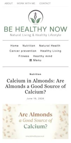 Anteprima del sito Be Healthy Now, media di Regno Unito per articoli sponsorizzati