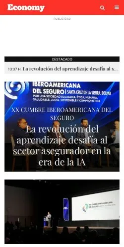 스폰서 기사용 스페인 매체 Economía Bolivia 사이트 미리보기