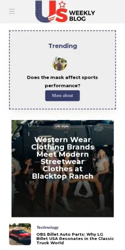 Aperçu du site Us Weekly Blog, média de États-Unis pour articles sponsorisés