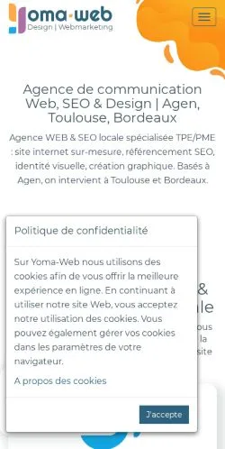 スポンサード記事向けのフランスメディア、Agence Web & SEOのサイトプレビュー