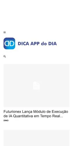Anteprima del sito Dica App do Dia, media di Brasile per articoli sponsorizzati