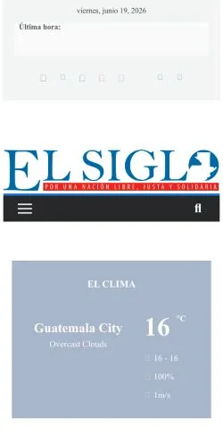 Anteprima del sito El Siglo, media di Spagna per articoli sponsorizzati