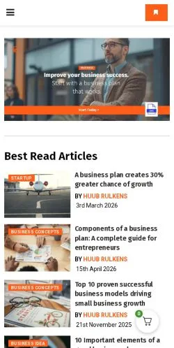 Anteprima del sito Excellent Business Plans, media di Stati Uniti per articoli sponsorizzati