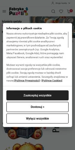 Anteprima del sito Fabryka Puzzli, media di Polonia per articoli sponsorizzati