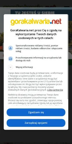Anteprima del sito G?ra Kalwaria, media di Polonia per articoli sponsorizzati