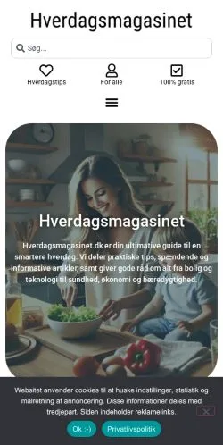 Anteprima del sito Hverdagsmagasinet, media di Danimarca per articoli sponsorizzati