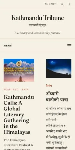 Anteprima del sito Kathmandu Tribune, media di Stati Uniti per articoli sponsorizzati