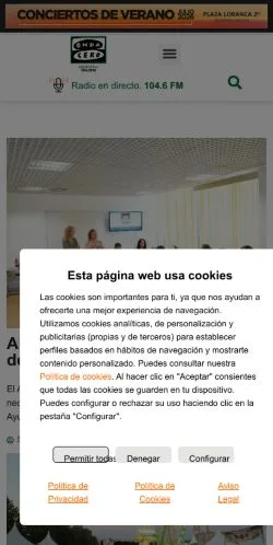 Anteprima del sito Onda Cero Madrid Sur, media di Spagna per articoli sponsorizzati