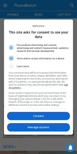Vorschau der Website PhoneBunch, Medium aus Vereinigte Staaten für gesponserte Artikel