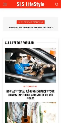 スポンサード記事向けのアメリカ合衆国メディア、SLS LifeStyleのサイトプレビュー