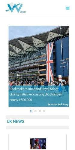 스폰서 기사용 영국 매체 The London Weekly 사이트 미리보기