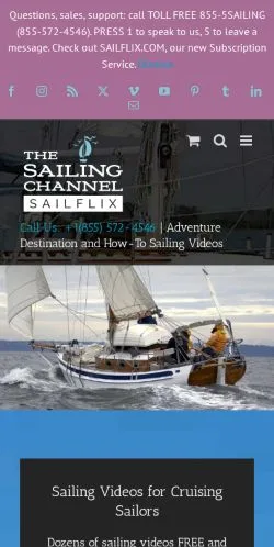 Anteprima del sito The Sailing Channel, media di Stati Uniti per articoli sponsorizzati