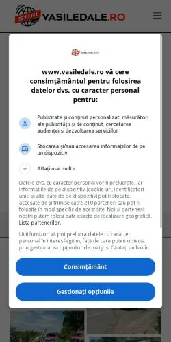Sponsorlu makaleler için Romanya medyası Vasile Dale sitesinin önizlemesi