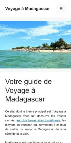 스폰서 기사용 프랑스 매체 Voyage À Madagascar 사이트 미리보기