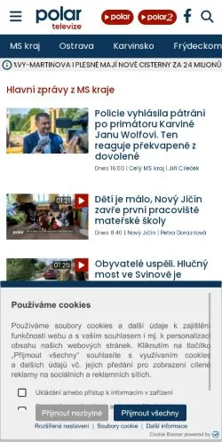 Anteprima del sito POLAR, media di Cechia per articoli sponsorizzati
