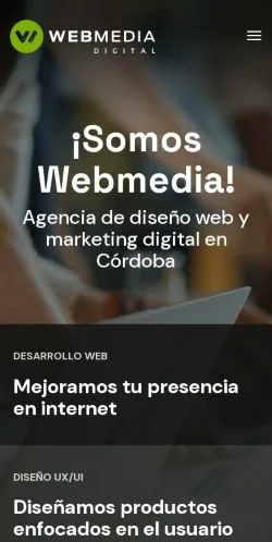 Podgląd witryny WEBMEDIA, medium z kraju Argentyna do artykułów sponsorowanych