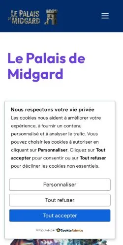 Anteprima del sito Le Palais de Midgard, media di Francia per articoli sponsorizzati