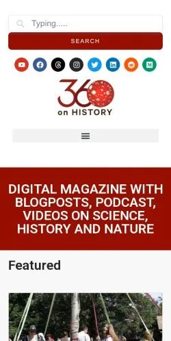 Podgląd witryny 360 on History, medium z kraju Stany Zjednoczone do artykułów sponsorowanych