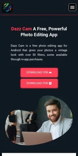 Vista previa del sitio Dazz Cam, medio de Estados Unidos para artículos patrocinados