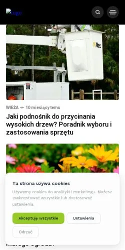 Podgląd witryny Eogrodnik, medium z kraju Polska do artykułów sponsorowanych