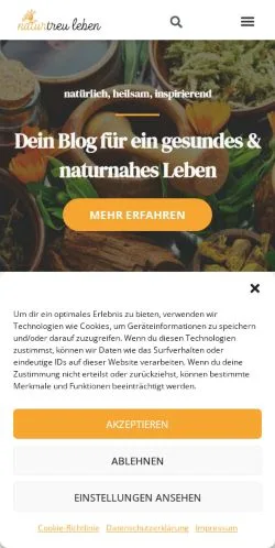 Anteprima del sito Naturtreu Leben, media di Germania per articoli sponsorizzati