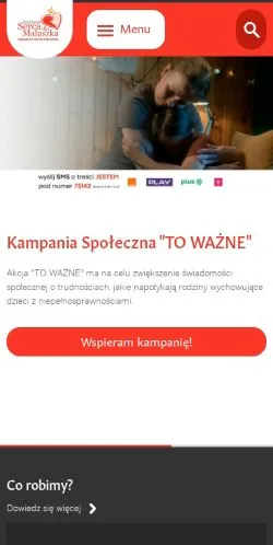 Podgląd witryny Fundacja Serca dla Maluszka, medium z kraju Polska do artykułów sponsorowanych