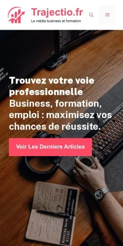 Anteprima del sito Trajectio, media di Francia per articoli sponsorizzati