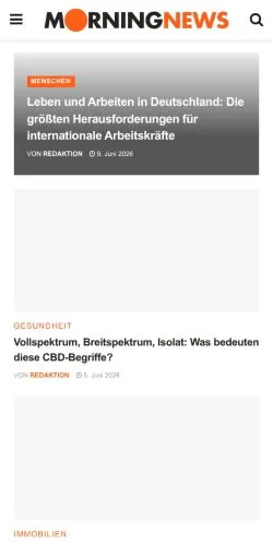 Podgląd witryny TVR-News, medium z kraju Niemcy do artykułów sponsorowanych