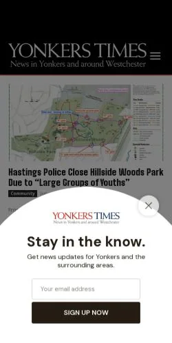Podgląd witryny Yonkers Times, medium z kraju Stany Zjednoczone do artykułów sponsorowanych