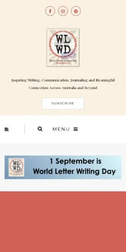 스폰서 기사용 오스트레일리아 매체 World Letter Writing Day 사이트 미리보기