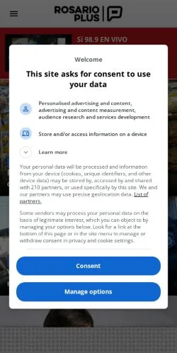 Anteprima del sito RosarioPlus, media di Laos per articoli sponsorizzati